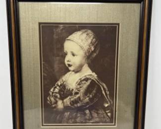 Professionally Framed Anton Van Dyck Baby Stuart Print