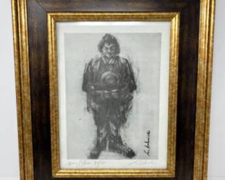 S/N Lin Serebrin Litho Print 'Boy Clown' - 64/100