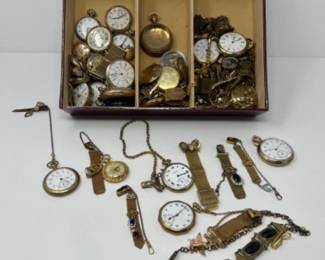 Vintage Mens & Womens Pocket Watches, Fobs, Chains & More
