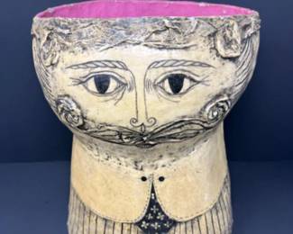 Vintage Signed Gemma Taccogna Mexico Pottery Figural Vessel