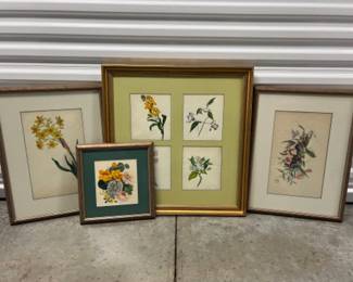 Antique Original Floral Paintings & Watercolors