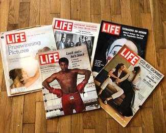 Lot of 5 Vintage Life Magazines