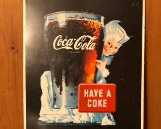 Coca Cola Metal Advertising Sign