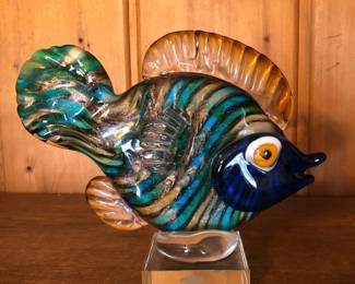 Ann Primrose Hand Blown Murano Glass Fish