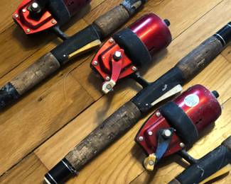 Lot of 3 Tru-Temper Fishing Rods with Reels