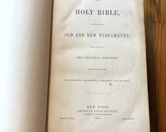 1861 Holy Bible
