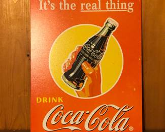 Coca Cola Metal Advertising Sign