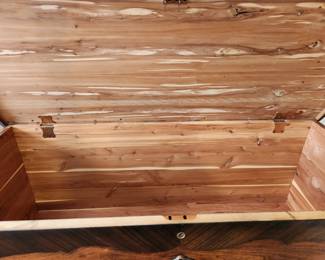 Available for Presale: Antique Cedar Chest - Approx. 125 Years Old. Excellent Condition other than front leg beginning to split. H 24" x W 44" x D 19"