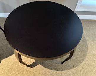 "California" Tables by Les Migrateurs-Paris. Purchased from Gary Mertins. Some small nicks that had been colored in with furniture markers previously so they are only noticeable on close inspection. Same color in wood tone. 