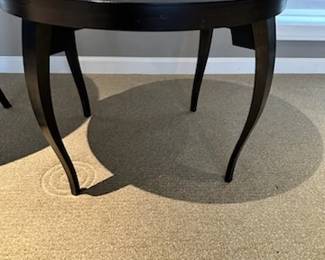 "California" Tables by Les Migrateurs-Paris. Purchased from Gary Mertins. Some small nicks that had been colored in with furniture markers previously so they are only noticeable on close inspection. Same color in wood tone. 