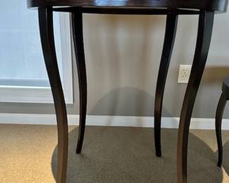 "California" Tables by Les Migrateurs-Paris. Purchased from Gary Mertins. Some small nicks that had been colored in with furniture markers previously so they are only noticeable on close inspection. Same color in wood tone. 