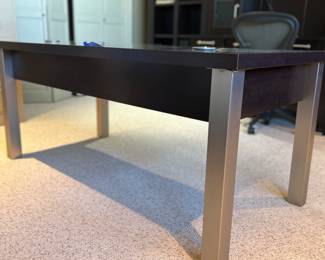 Available for Presale. D3 Glass Inlay Top Desk 59"W x 26"H x 30"D. 