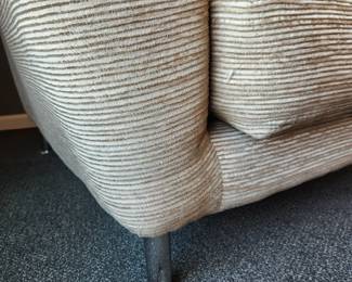 Available for Presale: C1 -Two (2) The Palladin Arm Chairs with Polished Chrome Legs, Down cushions, Mantra fabric. Back 30"H x Seat 16" H x W 44" x42"
The Palladin Ottoman with Polished Chrome Legs, Down cushion, Mantra fabric. H15" x 30" W x 27" D