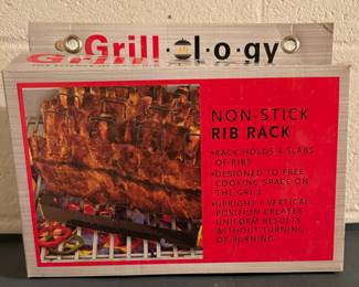 non stick rib bbq rack new