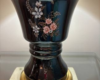 blue porcelain floral lamps