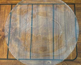 glass serving plate with cat