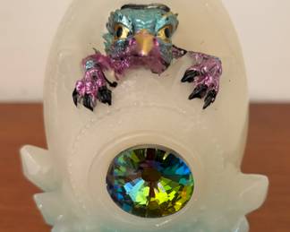 Baby Dragon Emerging from its Egg with a beautiful gem in the Egg