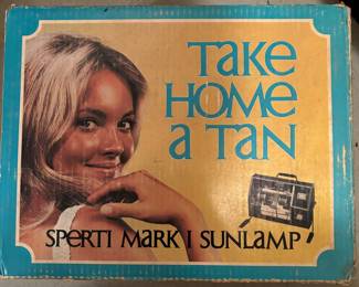 vintage sun lamp in box