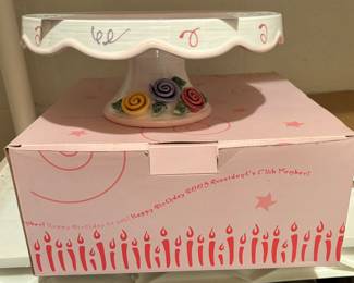 avon cake plate porcelain