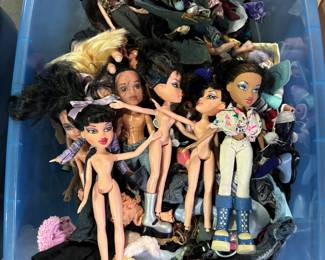 Large lot of Bratz dolls first year and accessories
