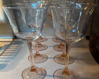 peach stem wine glasses