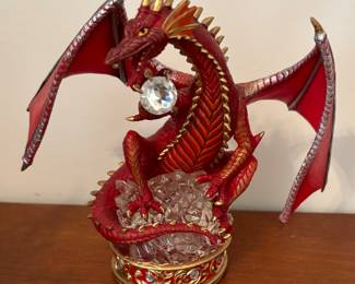 Guardian Red Dragon figure with Svenka Crystal