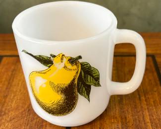 glass bake pear mug