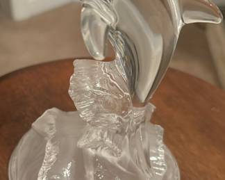 Cristal D'Arques France lead crystal dolphin figurine