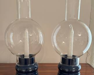made in Mexico candle holders with globes