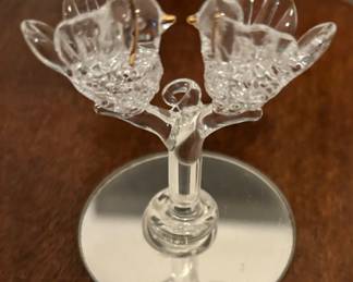 spun glass love birds