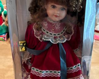 new porcelain doll in box