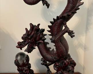 "Enlighten" Chinese Dragon with Crystal Ball