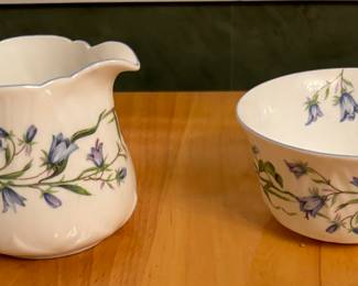 Shelley Harebell sugar and creamer
