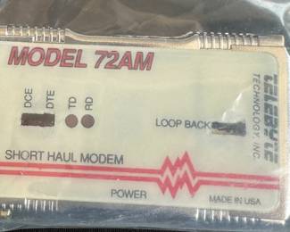 Telebyte short haul modem model 72AM