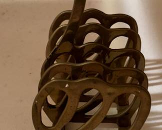 brass goose mail holder