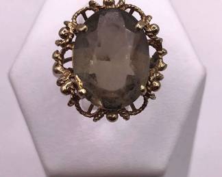 Smoky quartz 14k
