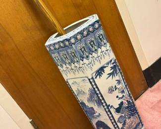71A Hexagonal Chinese Ceramic Umbrella Stand min