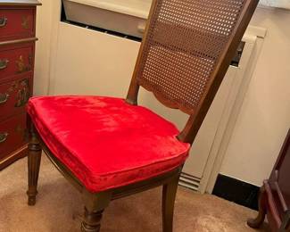 71A Ethan Allen Velour Cane Desk Chairmin