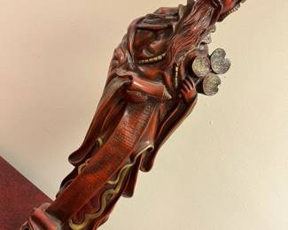 71A Vintage Lacquer Asian Statuemin