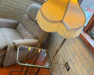 71A MCM Brass Glass Table Lampmin