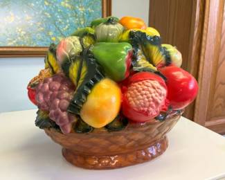 71 Large Italian Porcelain Topiary Centerpiecemin