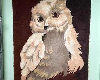 71A Vintage Owl Wall Hanging Rugmin