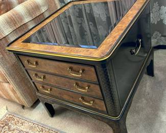 71A Drexel Asian 3Drawer Side Tablemin