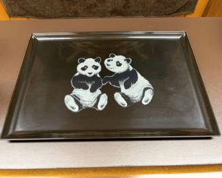 71 Vintage Couroc Panda Serving Traymin