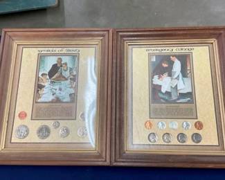 (2) EMERGENCY COINAGE FRAMED SETS