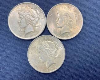 1923/(2) 1922 PEACE SILVER DOLLARS