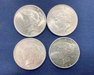 1923/(3) 1925 PEACE SILVER DOLLARS