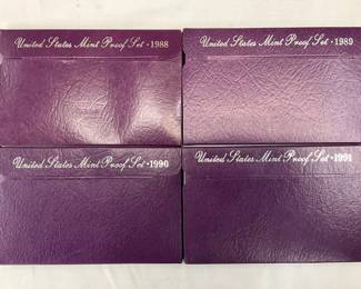 (4) US MINTS 1988-91