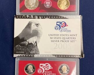 2001, 2005 STATE QUARTERS SILVER SETS