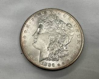 1886 MORGAN SILVER DOLLAR